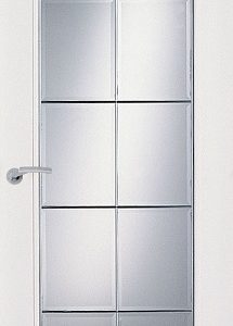 Internal White Primed Woodgrain Ontario 10 Light (CLEAR GLASS CHROME GLAZING BARS) Door